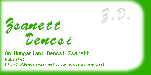 zsanett dencsi business card